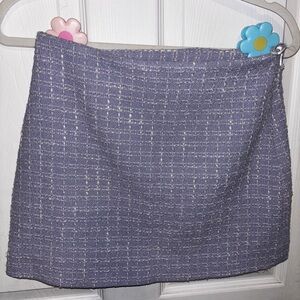 Zara Purple Tweed Mini Skirt